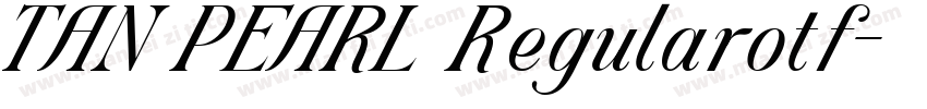 TAN PEARL Regularotf字体转换